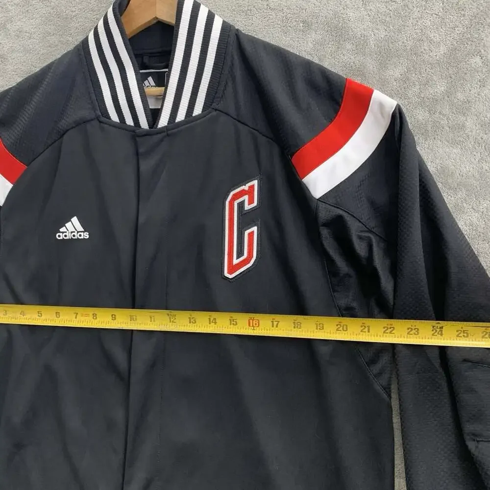 Adidas Warmup Jacket Men XL +2 Length Chicago Bulls Snap Black NBA Training 2014